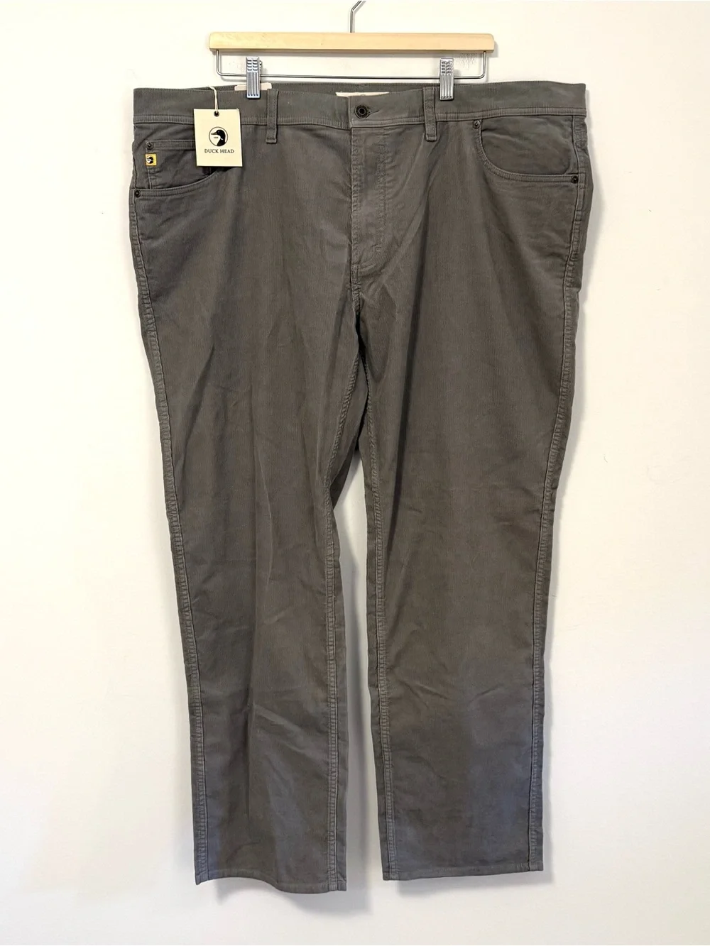 NWT Duck Head Holston Corduroy Five-Pocket Pants Brushed Nickel $108 MSRP